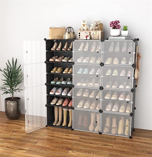 Plastic shoe rack